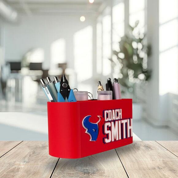 Personalized Houston Texans Desk Organizer, Houston Gift, Office Desk Organizer - Picture 9 of 10